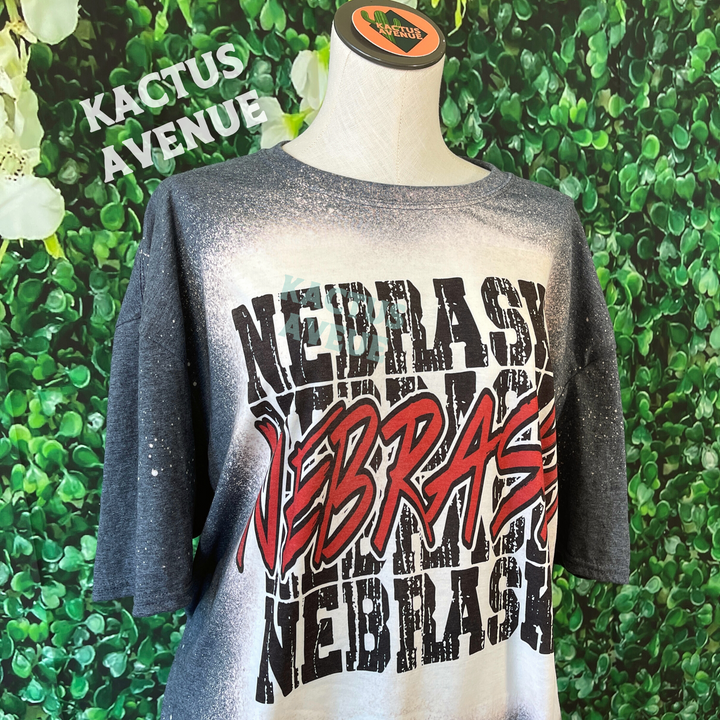 Nebraska Bleached T-Shirt