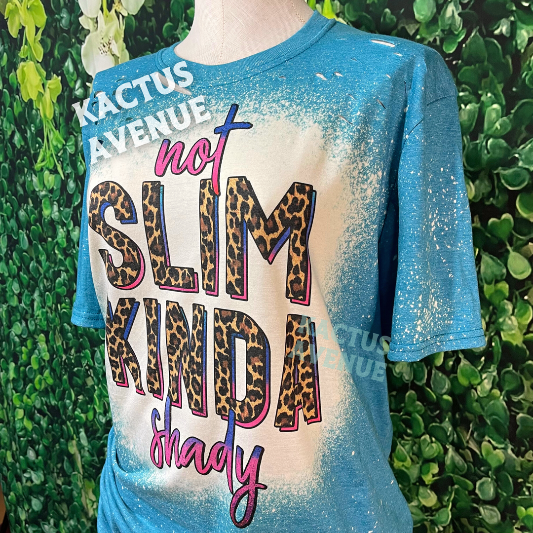 Not Slim Kinda Shady Bleached T-Shirt