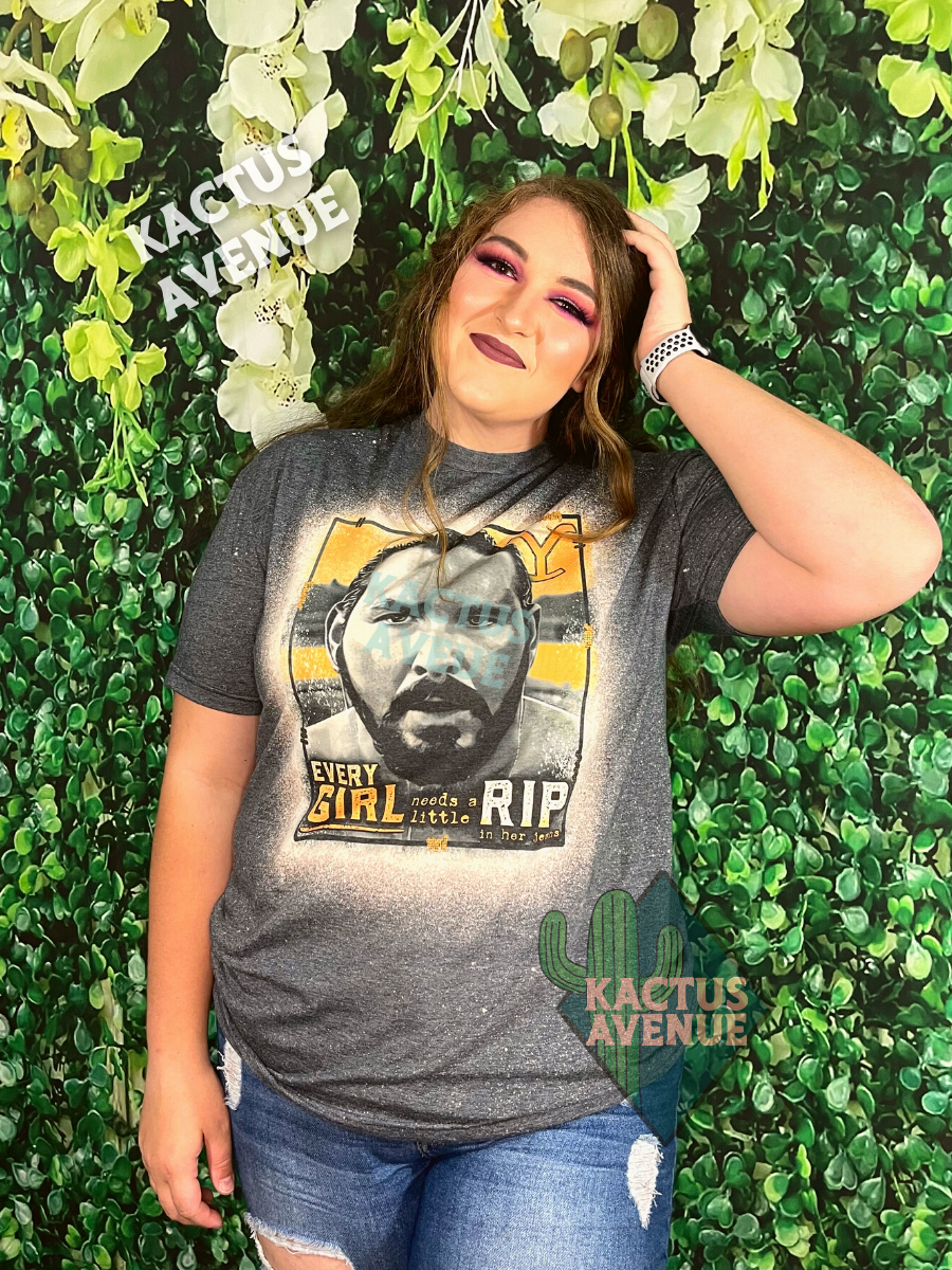 Rip Jeans YellowS Bleached T-Shirt