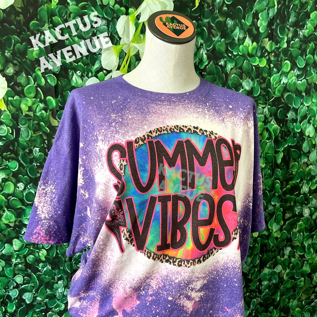 Summer Vibes Bleached T-Shirt